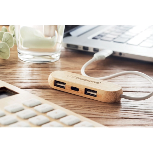 VINA C, Hub USB 3 ports  câble 2 en 1