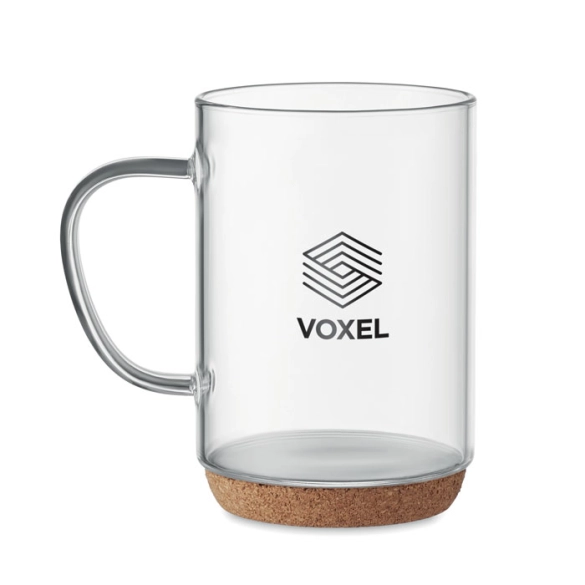 Tasse en verre base en liège 400ml "Virtal"