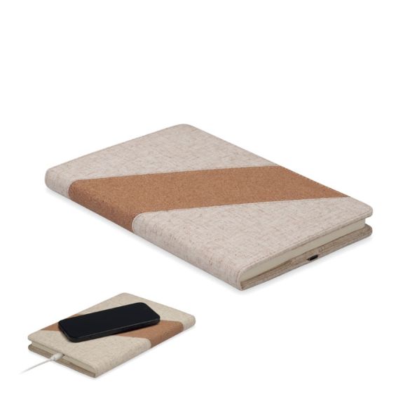 CORTONA, Carnet A5 avec chargeur 15W