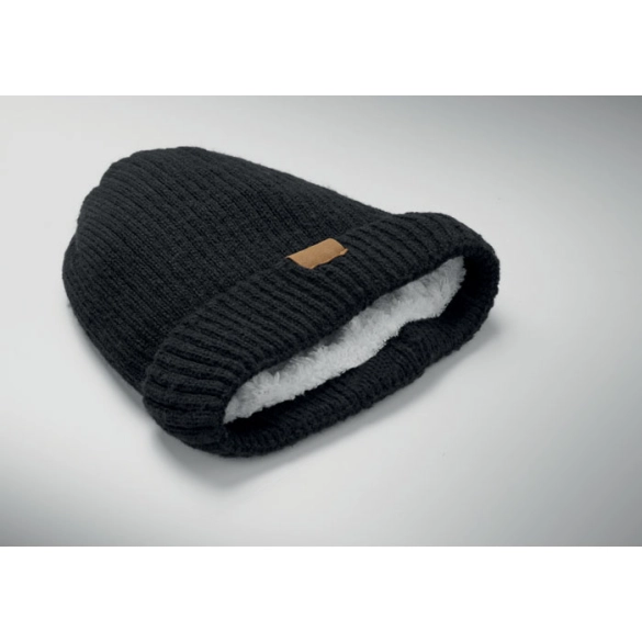 PUNTOS, Bonnet tricoté avec revers
