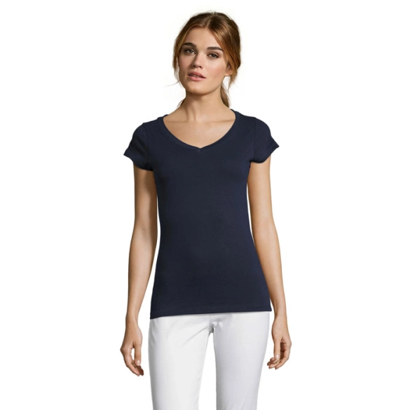T-shirt femme col en v 150gr "Louise"