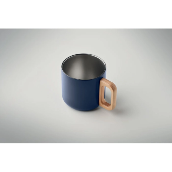 Mug double paroi avec poignée bois 350ml "Isolde"