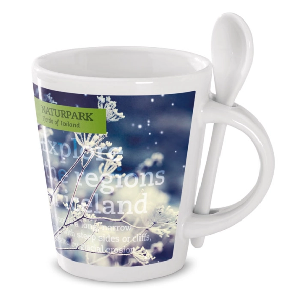 Mug avec cuillère spécial sublimation 300ml "Albrion"