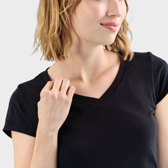 T-shirt femme col en v 150gr "Louise"