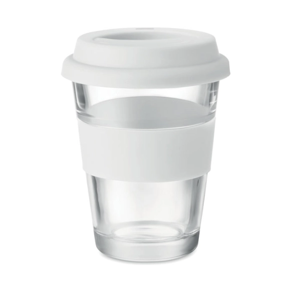 Gobelet en verre avec couvercle silicone 350ml "Zorin"