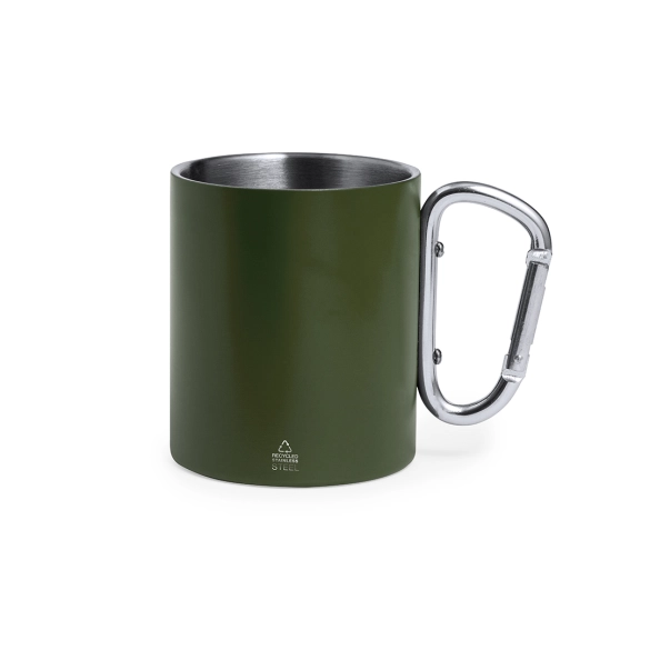 Tasse inox recyclé anse mousqueton 300ml "Trona"