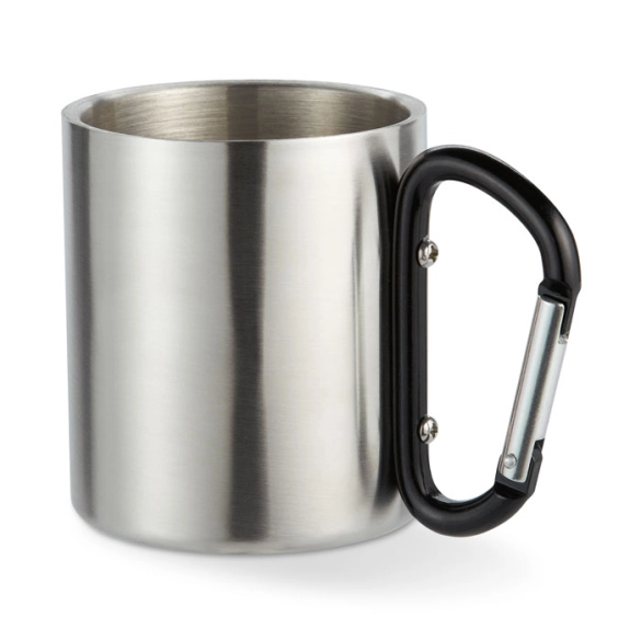 Mug acier et anse mousqueton 220ml "Chima"