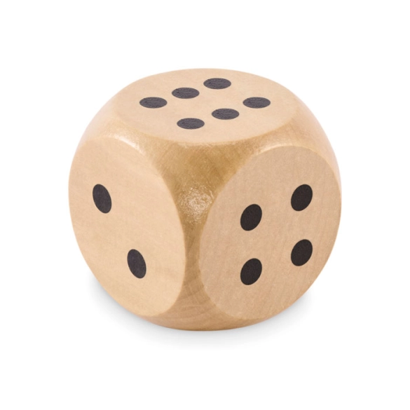 DADO, Dés en bois Schima de 5cm dia