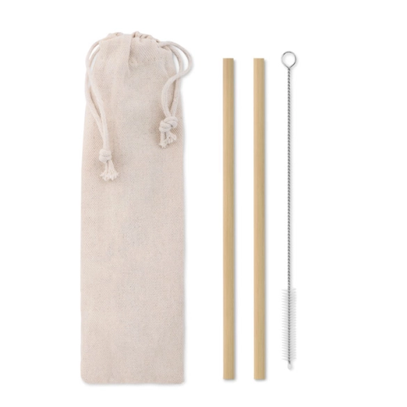 NATURAL STRAW, Paille bambou avec brosse.