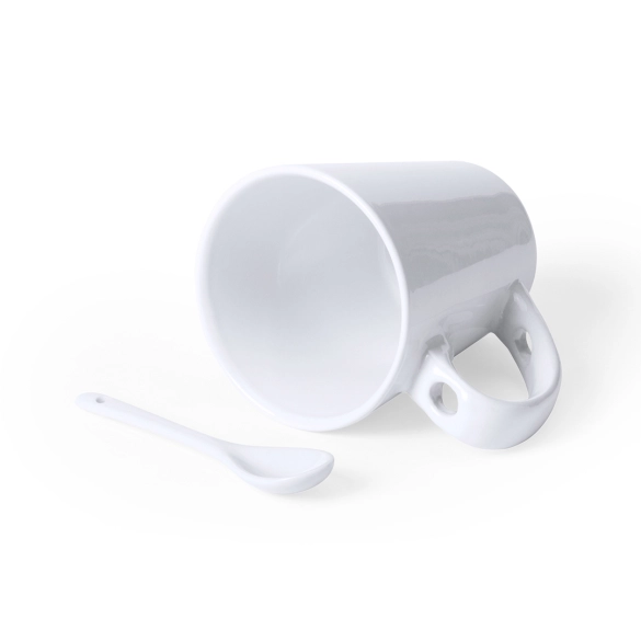 Mug avec cuillère pour sublimation 350ml "Branpa"