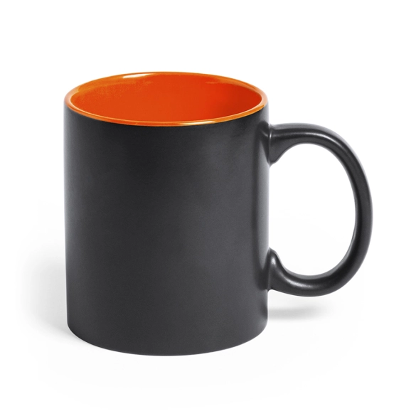 Tasse céramique noire et intérieur coloré 350ml "Elite"