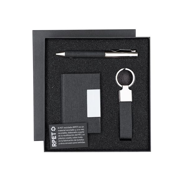 Coffret stylo, porte-clés, porte-cartes "Ubah"