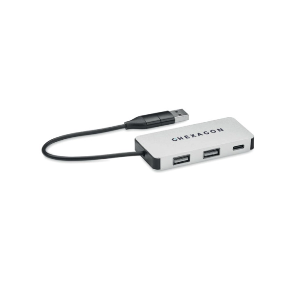 HUB-C, Hub USB 3 ports avec câble 20cm