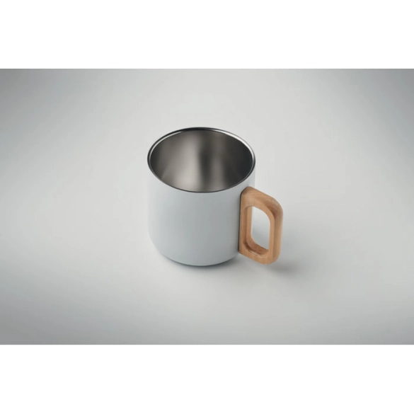 Mug double paroi avec poignée bois 350ml "Isolde"