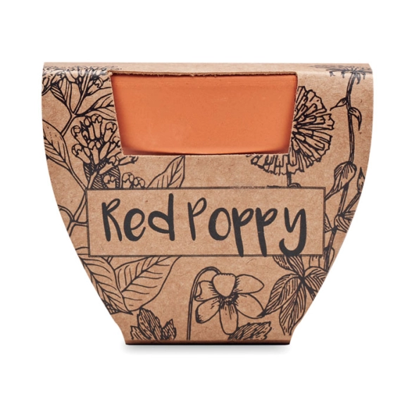 RED POPPY, Pot graines de coquelicot