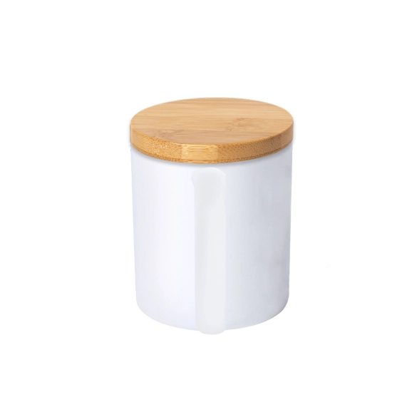 Mug céramique mate couvercle bambou 370ml "Faro"