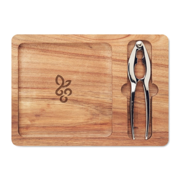 NUTPLATE, Set de casse-noix en acacia