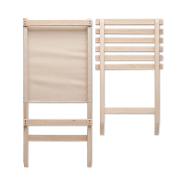 MARINERO, Chaise de plage pliable en bois