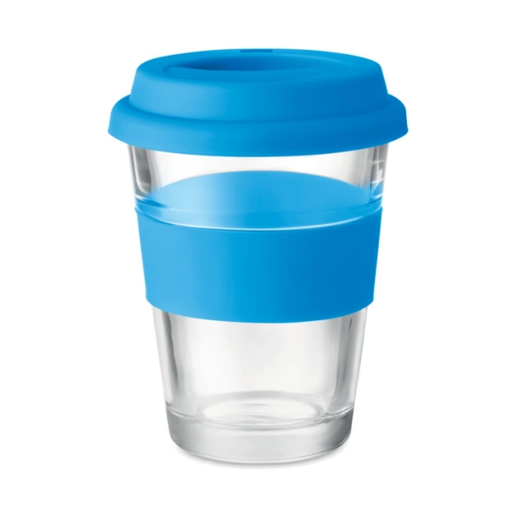 Gobelet en verre avec couvercle silicone 350ml "Zorin"