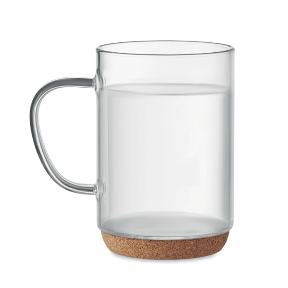 Tasse en verre base en liège 400ml "Virtal"