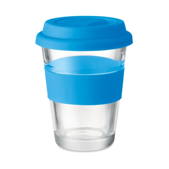 Gobelet en verre avec couvercle silicone 350ml "Zorin"