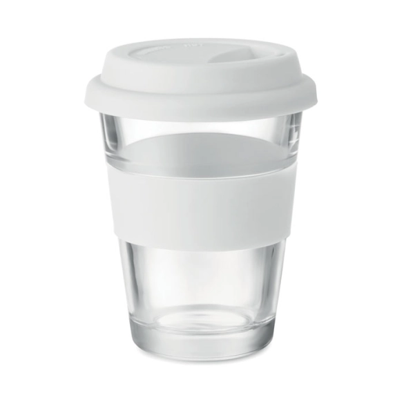 Gobelet en verre avec couvercle silicone 350ml "Zorin"