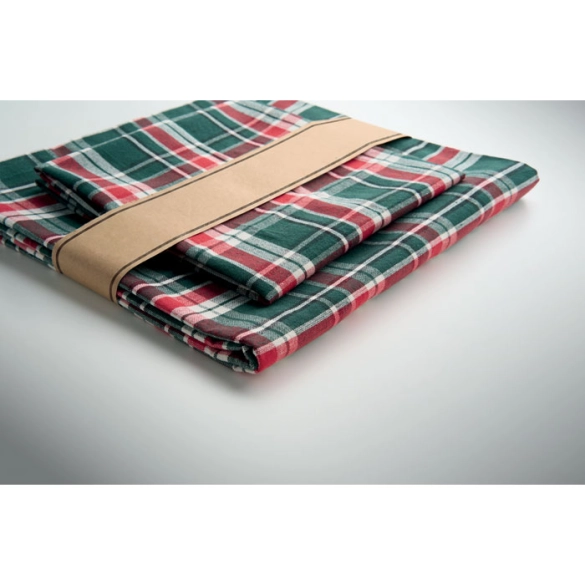 SANTABLE, Nappe à carreaux en coton.
