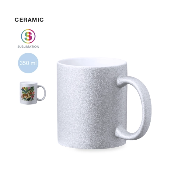 Mug à effet pailleté pour sublimation 350ml "Slender"