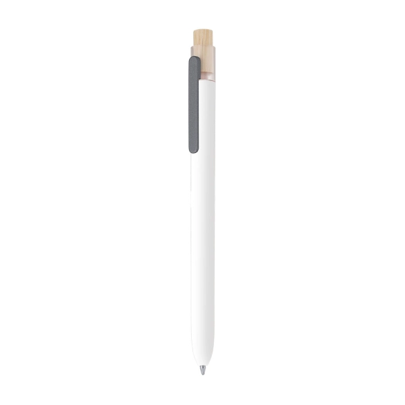 Stylo plastique recyclé et bouton bambou "Clasmen"