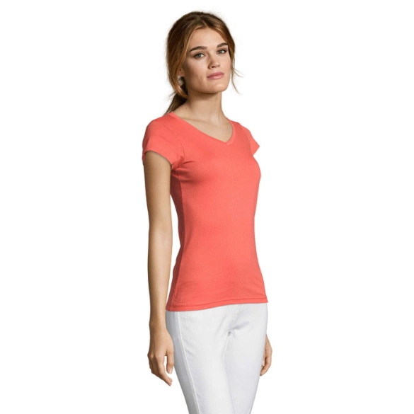 T-shirt femme col en v 150gr "Louise"