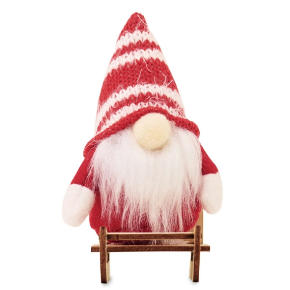 FROSTY SLEIGH, Lutin sur un traîneau en bois