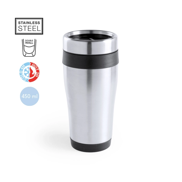 Mug isotherme en acier inox 450ml "Vesoul"