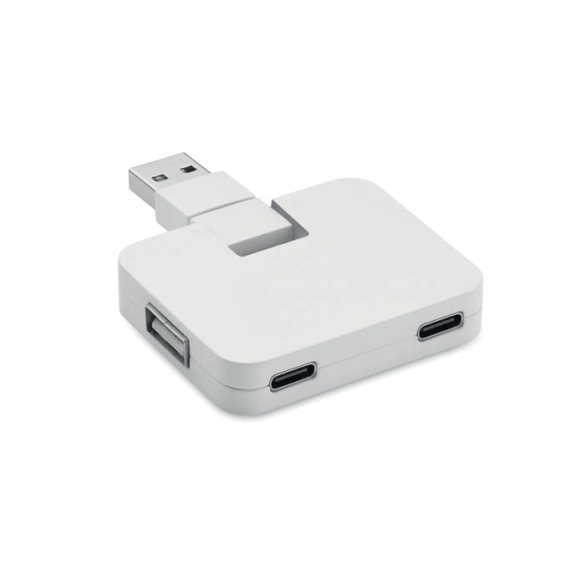 SQUARE-C, Hub USB 4 ports et câble 20cm