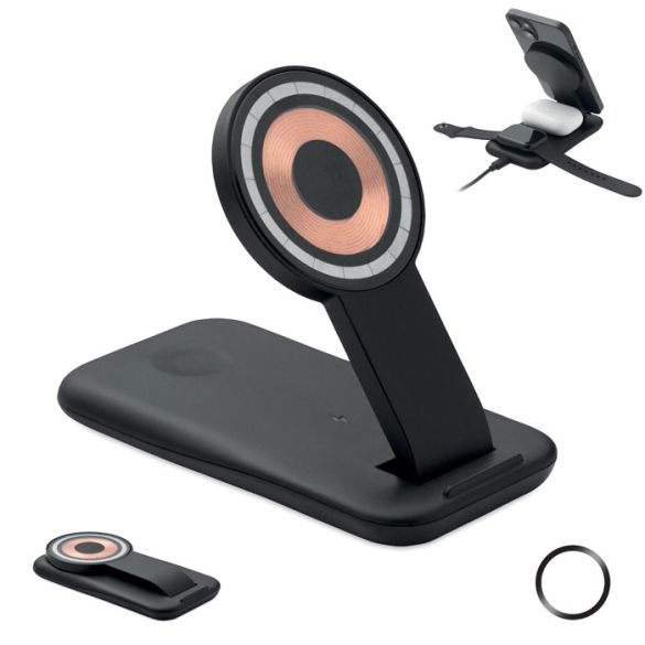 PENDOLESS, Chargeur sans fil 3 en 1 15W