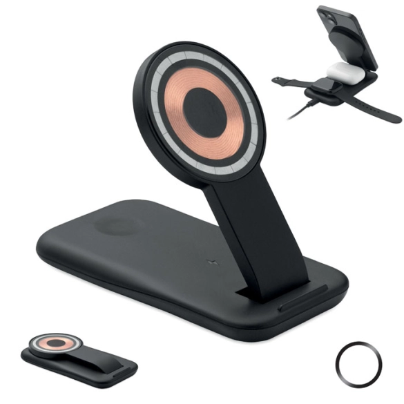 PENDOLESS, Chargeur sans fil 3 en 1 15W