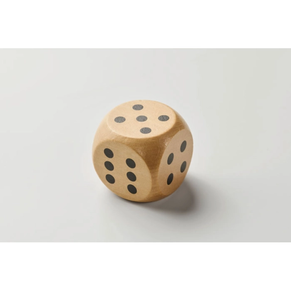 DADO, Dés en bois Schima de 5cm dia