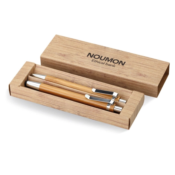 BAMBOOSET, Coffret stylo et crayon en bam