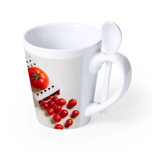 Mug avec cuillère pour sublimation 350ml "Branpa"