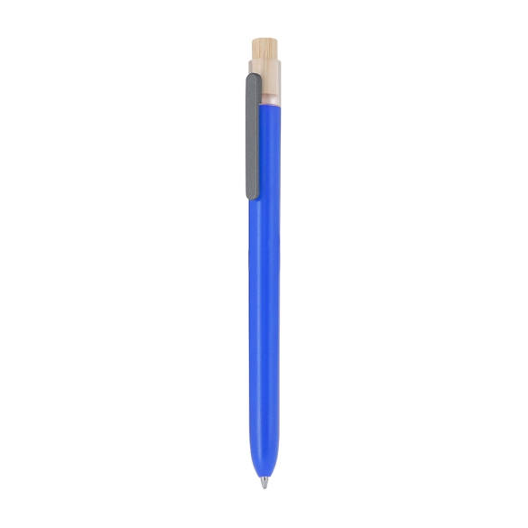 Stylo plastique recyclé et bouton bambou "Clasmen"