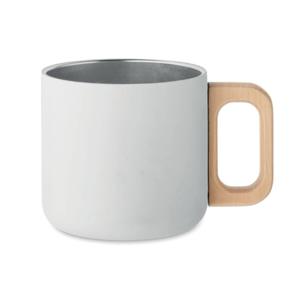 Mug double paroi avec poignée bois 350ml "Isolde"