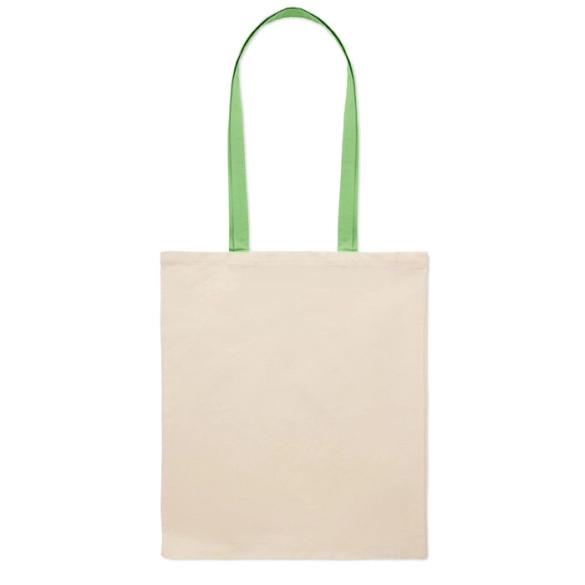 Sac shopping avec anses colorées coton 140 gr  "Brami"