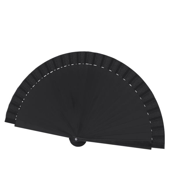 Éventail baguette plastique et tissu polyester "Jettag"