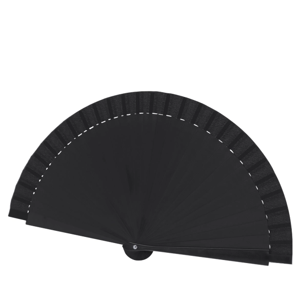 Éventail baguette plastique et tissu polyester "Jettag"