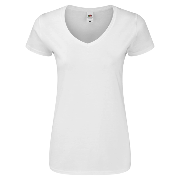 T-Shirt Femme Blanc Iconic V-Neck