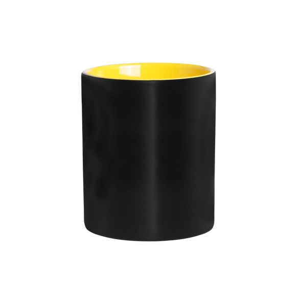 Tasse céramique noire et intérieur coloré 350ml "Elite"