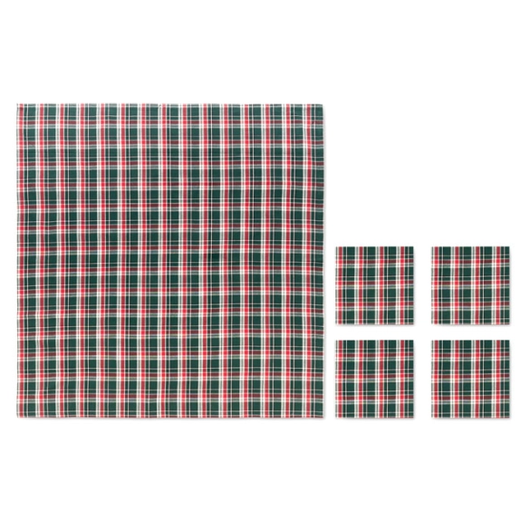 SANTABLE, Nappe à carreaux en coton.