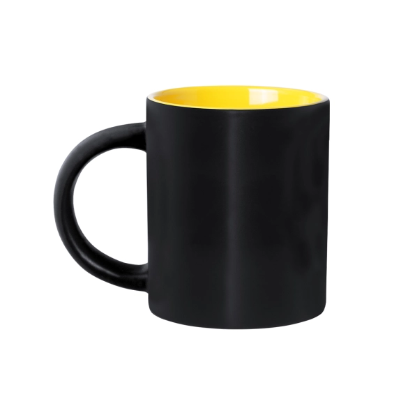 Tasse céramique noire et intérieur coloré 350ml "Elite"