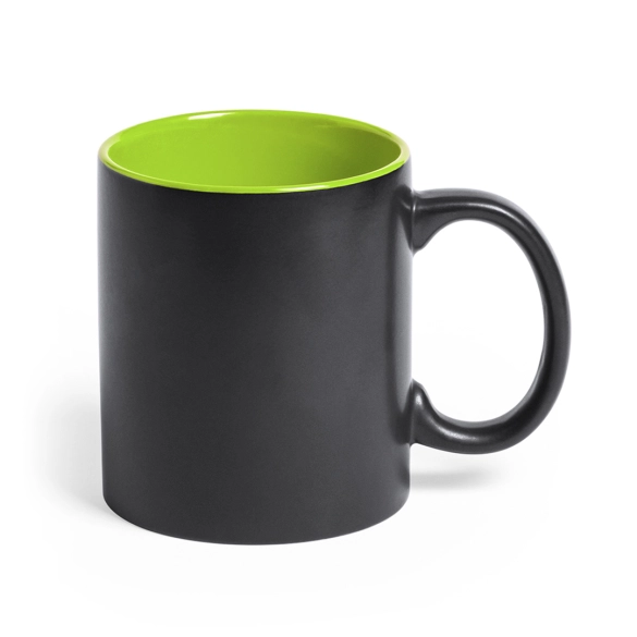 Tasse céramique noire et intérieur coloré 350ml "Elite"