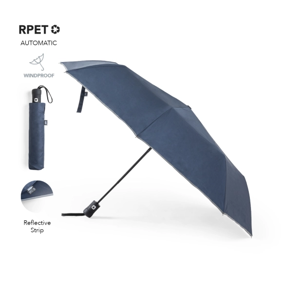 Parapluie pliable en RPET Ø100cm "Pavonet"