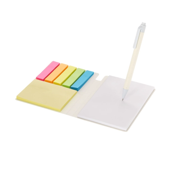 Bloc post-it autocollants et stylo "Amarte"